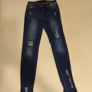 Emme Jordan Skinny Blue Jeans Distressed Juniors Size 9